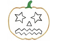 Stickdatei- Halloween Doodle Kürbis2